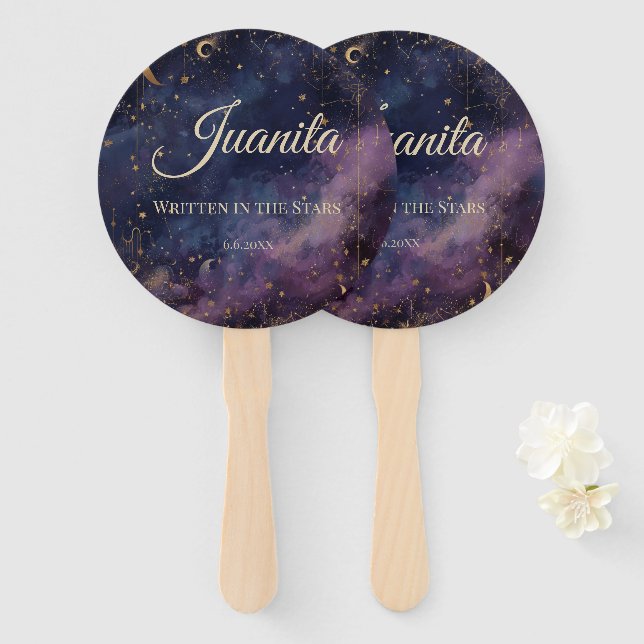 Celestial Quinceñera, Brauch Fächer (Vorne und Hinten)