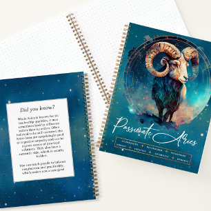 Celestial Ram Zodiac Ethereal Fantasy Aries Notizbuch