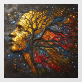 Celestial Roots of Life Poster Window Cling Fensteraufkleber
