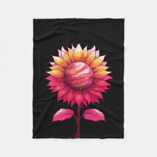 Celestial Rose schwarz Fleecedecke