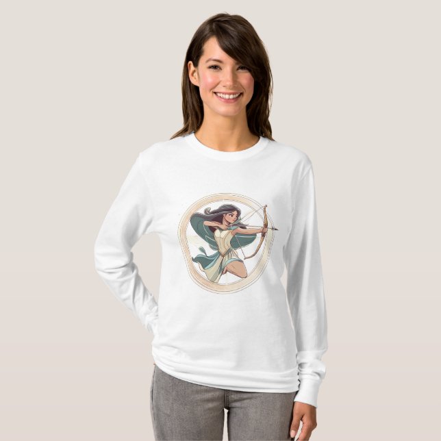 Celestial Sagittarius Huntress T-Shirt (Vorne ganz)
