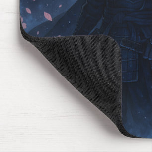 Celestial Samurai Mouse Pad   Dark Fantasy Anime Mousepad
