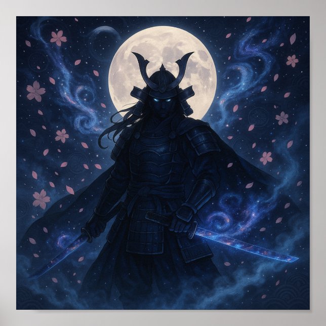Celestial Samurai Poster | Dark Fantasy Anime Wall (Vorne)