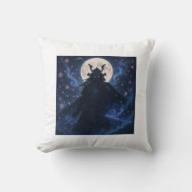 Celestial Samurai Throw Pillow | Anime Fantasy