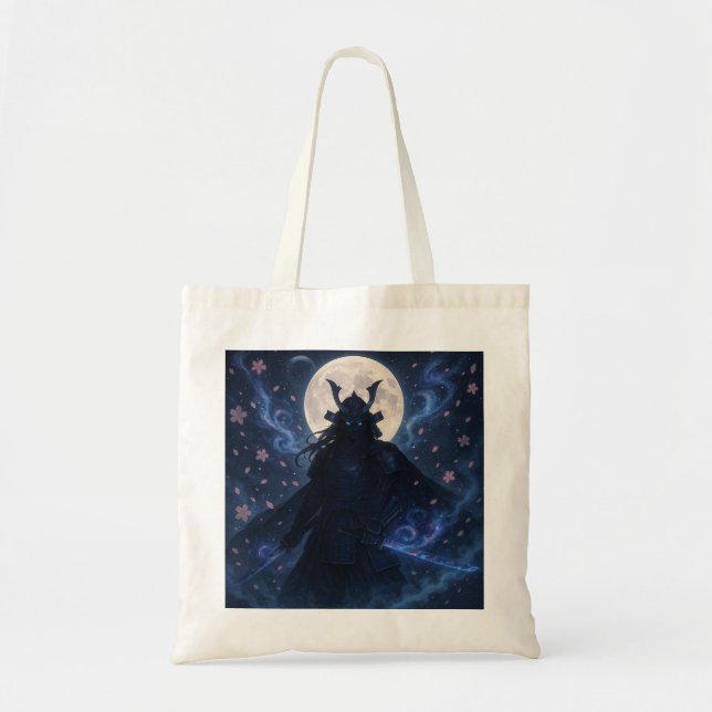 Celestial Samurai Tote Bag | Anime Fantasy Warrior Tragetasche (Vorne)