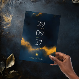 Celestial Save the Date - Midnight Blue und Gold