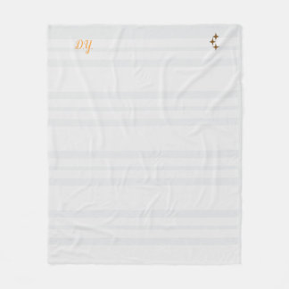 Celestial Scholar White and Gold Accent Blanket Fleecedecke