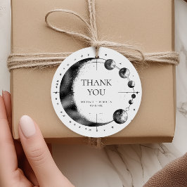 Celestial Schwarz-weiß Moon Phase Wedding Vielen D Geschenkanhänger