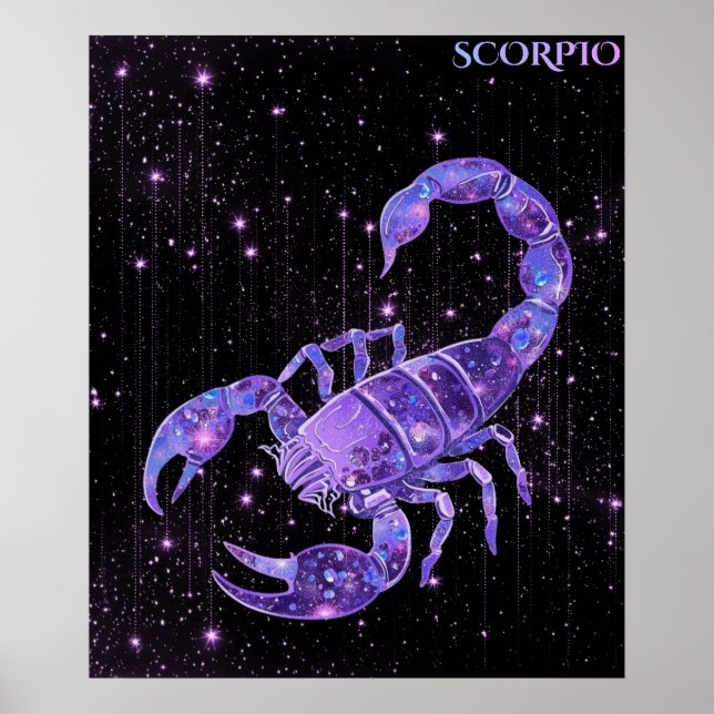 Celestial Scorpio – Astrology Art Poster (Vorne)