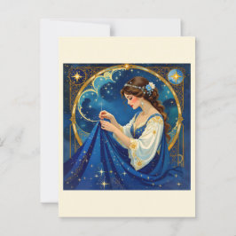 Celestial Seamstress - Nähmaschine - Nähgeschenk Postkarte