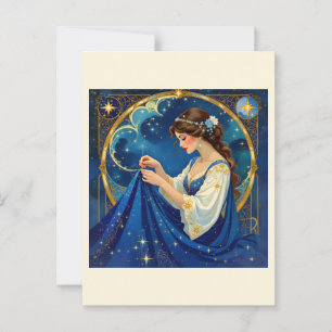 Celestial Seamstress - Nähmaschine - Nähgeschenk Postkarte