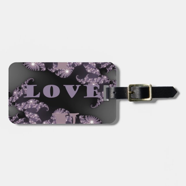 Celestial Sentiments I Liebe You Galactic Gruß Gepäckanhänger (Vorderseite horizontal)