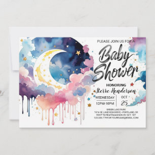 Celestial Serenity Baby Shower Joy Einladung