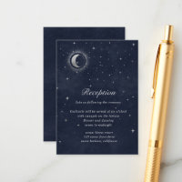 Celestial Silver Moon Empfang Umschließungskarte