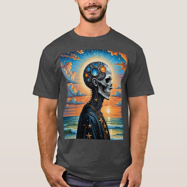 Celestial Skeleton Sunset Art Shirt (Vorderseite)