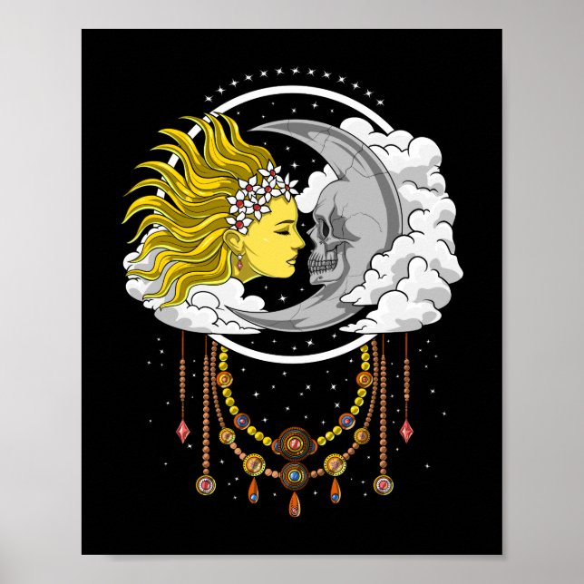 Celestial Skull Moon Poster (Vorne)