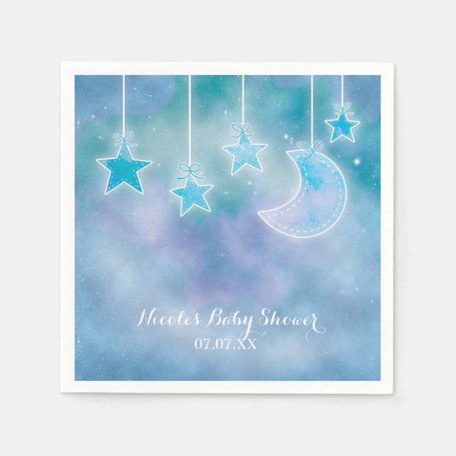 Celestial Sky Galaxy Cosmic Baby Dusche Napkins Serviette (Vorderseite)