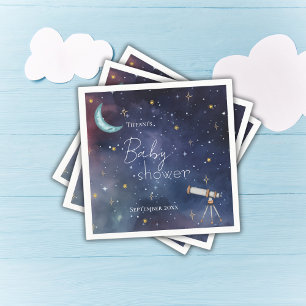 Celestial Sky Moon & Stars Babydusche Serviette