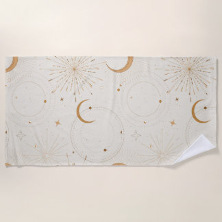 Celestial space light star moon universe fabrics strandtuch