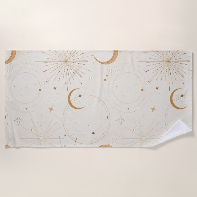 Celestial space light star moon universe fabrics strandtuch (Vorderseite)