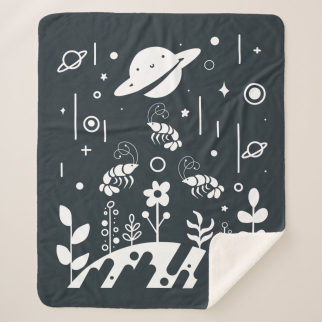 Celestial Space Shrimp & Planets Sherpadecke (Vorderseite)
