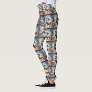 Celestial Spectrum: Der Regenbogen Einhornbogen Leggings