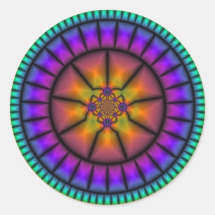 Celestial Sphere Mosaic Runder Aufkleber