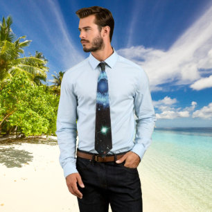 Celestial Spiral Galaxy Nebula Cluster Sterne Park Krawatte