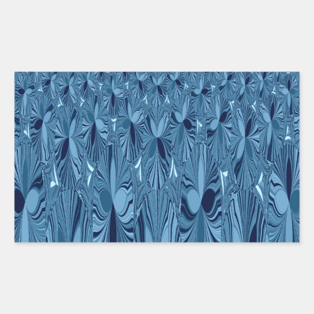 Celestial Splendor: Design der irrisierenden blaue Rechteckiger Aufkleber (Vorderseite)