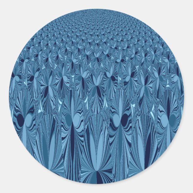 Celestial Splendor: Design der irrisierenden blaue Runder Aufkleber (Vorderseite)
