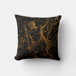 Celestial Star Map Astrologische Goldene Herkules Kissen