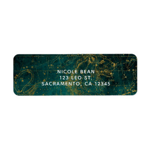 Celestial Star Map Astrologischer LEO Löwe Green