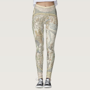 Celestial Star Map Zodiac Constellation I Leggings