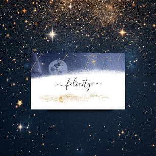 Celestial Starry Night Elegante Visitenkarte
