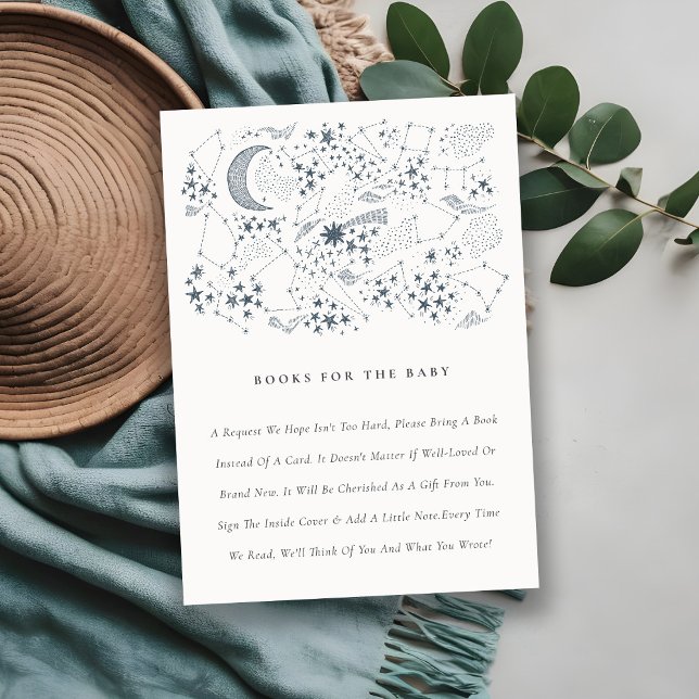 Celestial Starry Night Moon Books for Baby Shooter Begleitkarte (Von Creator hochgeladen)