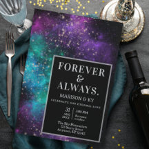 Celestial Starry Night Sky Space Nebula Wedding