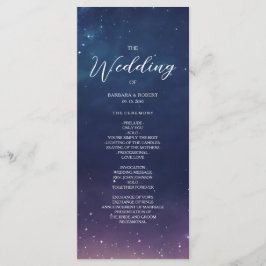 Celestial Starry Night Wedding Program Programm