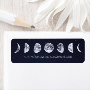 Celestial Starry Sky Moon Phasen Hochzeit