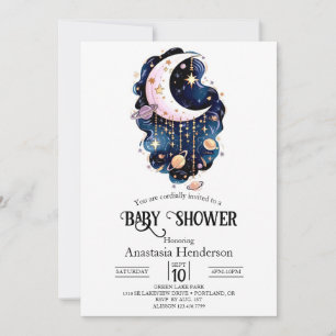 Celestial Starry Stars Baby Shower Einladung