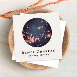 Celestial Stars Cosmic Energy Healer Yoga Lehrer Quadratische Visitenkarte