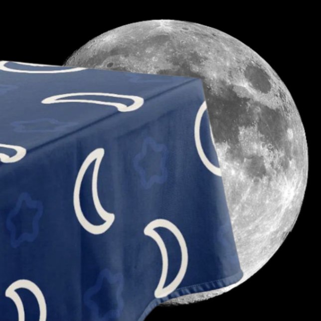 Celestial Stars & Moon Tablecloth – Navy Blue Tischdecke (Von Creator hochgeladen)