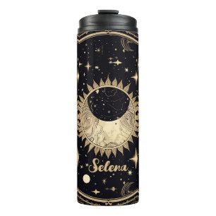 Celestial Stars Sun Moon Thermosbecher