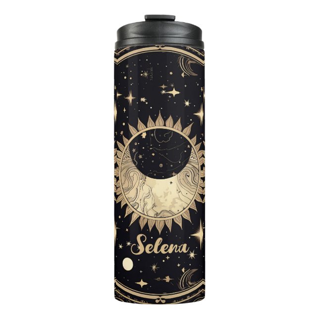 Celestial Stars Sun Moon Thermosbecher (Vorderseite)