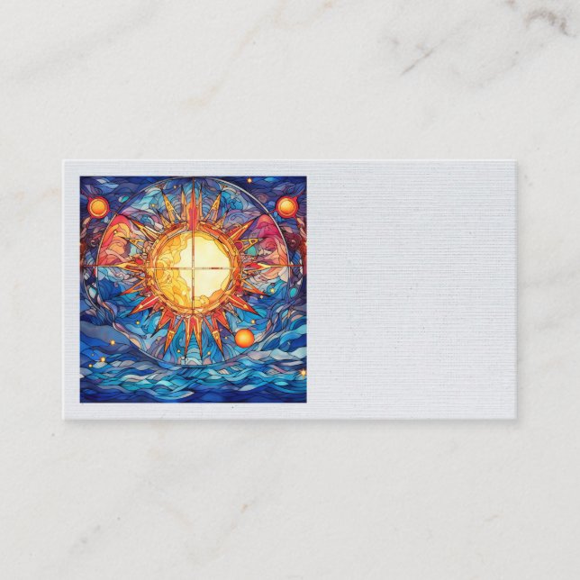 Celestial Stated Glass Business Cards Visitenkarte (Vorderseite)