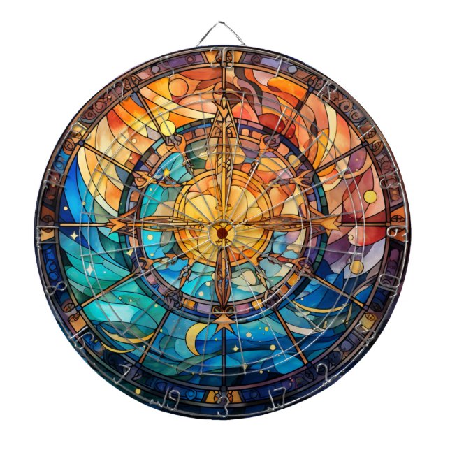 Celestial Stected Glass Dartboard Dartscheibe (vorne)