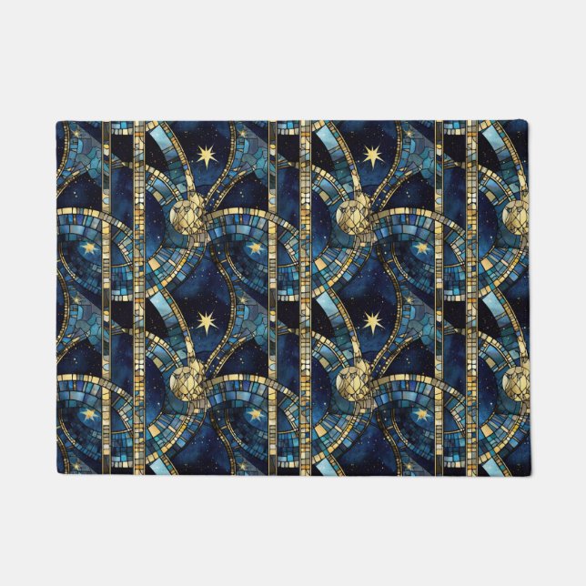 Celestial Stected Glass Fußmatte (Vorderseite)
