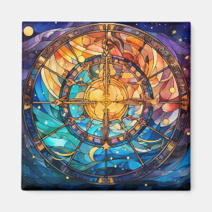 Celestial Stected Glass Magnet