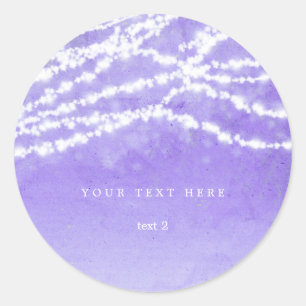 Celestial String Lights Lila rustikale Stickers