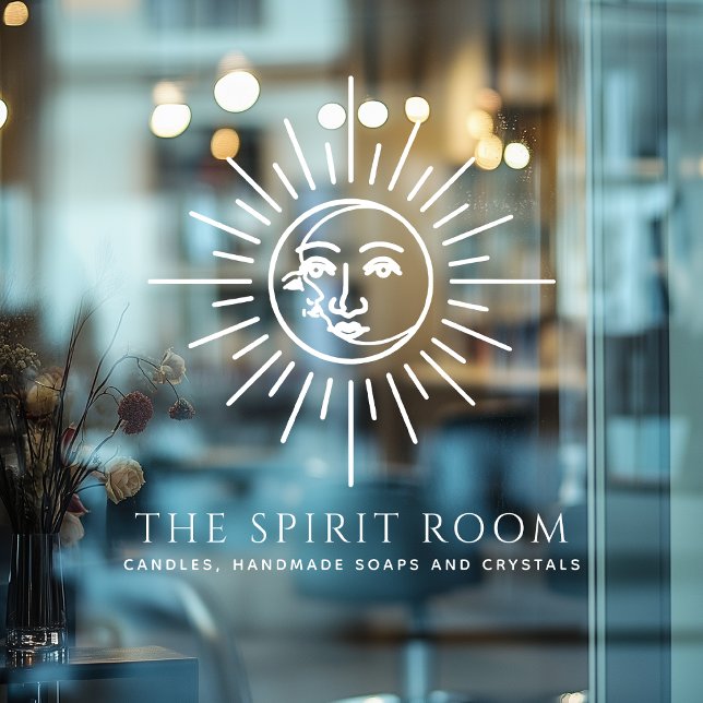 Celestial Sun and Moon Business Fensteraufkleber (Von Creator hochgeladen)