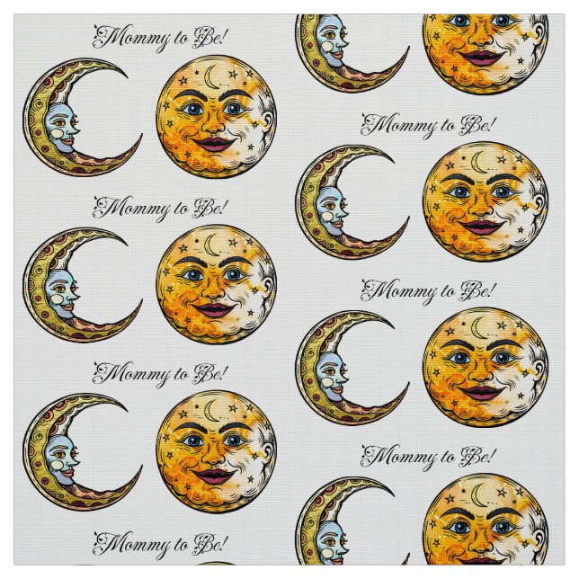 Celestial Sun and Moon Mommy zu sein Stoff (Muster)